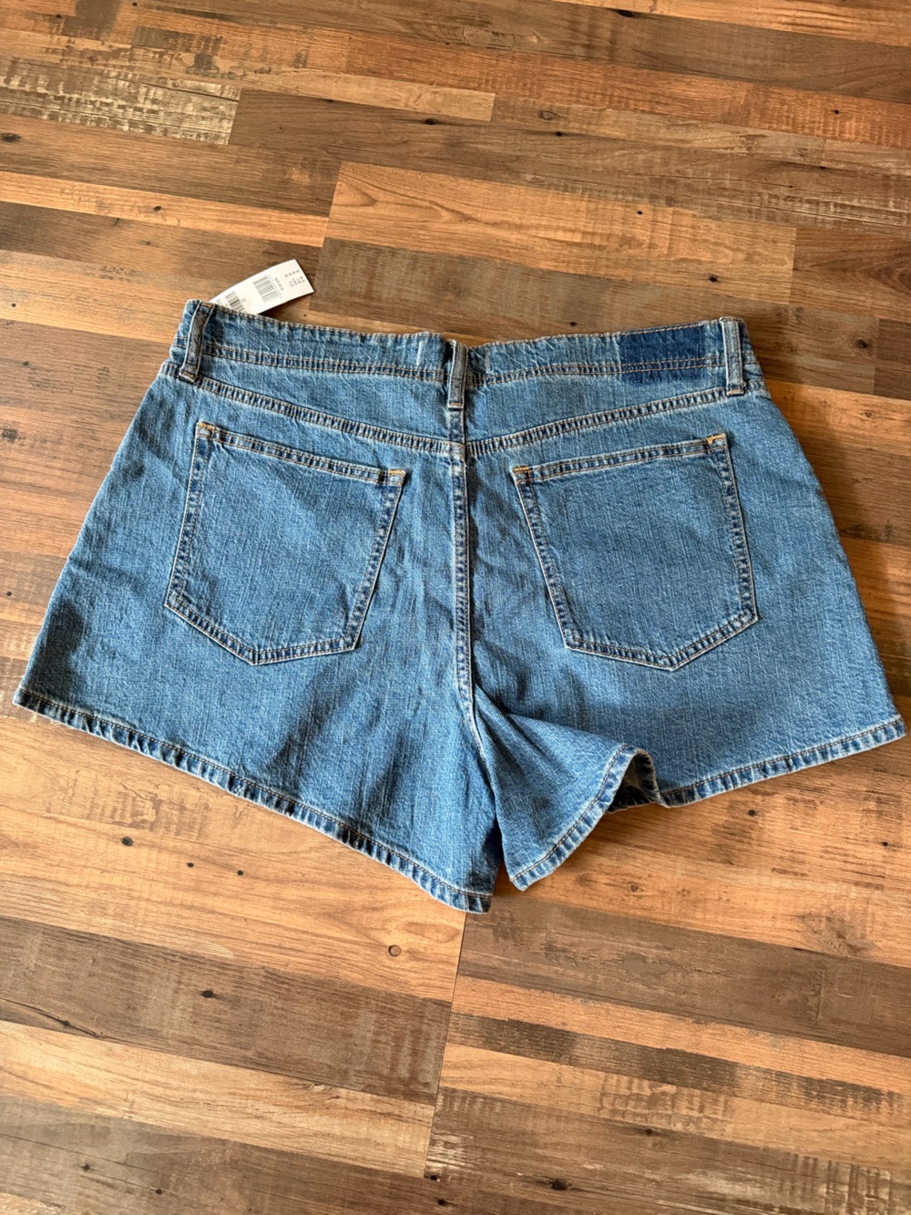 NWT Abercrombie & Fitch women’s denim Jean shorts loose fit high rise 90s Sz 32 - Picture 6 of 11
